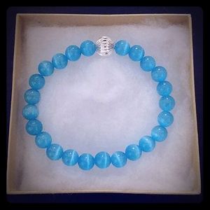 River Blue Cat Eye Stone Bracelet